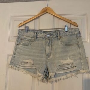 Distressed Denim shorts